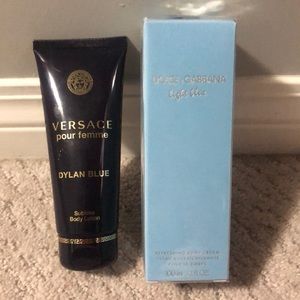 DOLCE & GABBANA and VERSACE Body Lotion